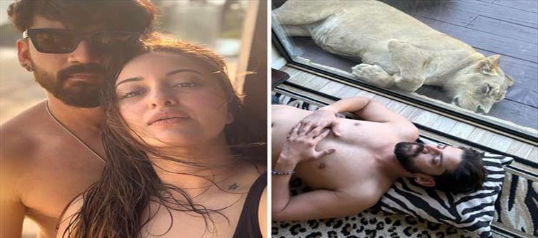Lion reached the bed of Sonakshi-Zaheer enjoying holidays!