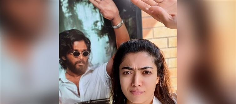 Rashmika Chilling with Allu Arjun Pushpa in a Quirky manner - PIC TALK