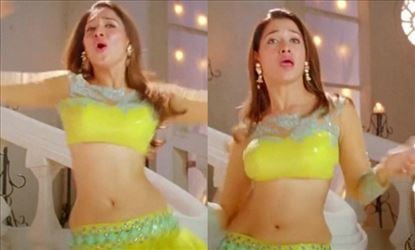 Tamanna shows her Milky White Long Sexy Belly and Navel - View Hot Pics! 