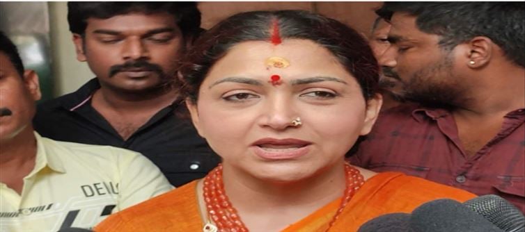 What if I tie a saffron saree to you..? Actress Khushboo..!