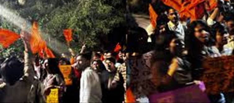 ABVP's 'Ekatma Yatra' in JNU, slogans raised