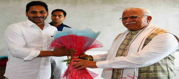 आंध्र प्रदेश के मुख्यमंत्री जगन रेड्डी ने हरियाणा के मुख्यमंत्री से मुलाकात की