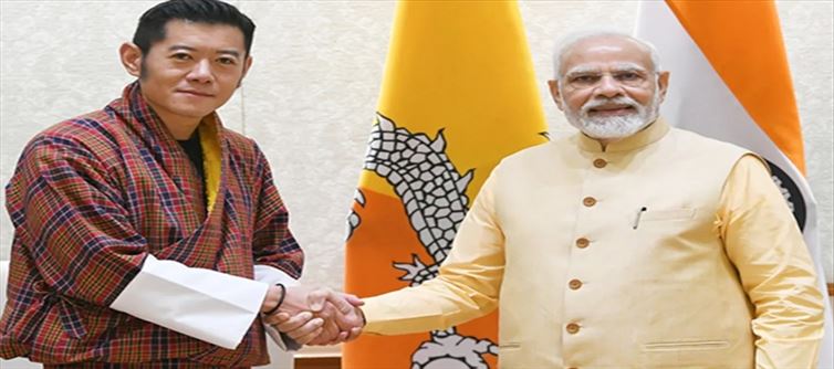 भूटान नरेश वांगचुक ने दिल्ली में पीएम मोदी से मुलाकात की