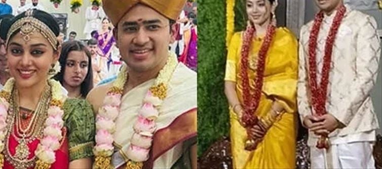 BJP MP Tejasvi Surya Ties The Knot With Carnatic Vocalist Sivasri Skandaprasad.