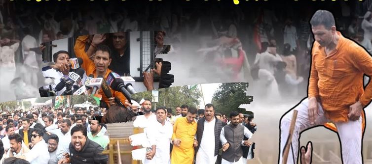 Did Congress MLAs created a ruckus in Madhya Pradesh House regarding farmers' issues?