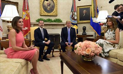 Spanish Royal Couple anchored by Trump