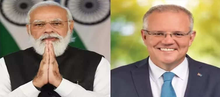 प्रधान मंत्री नरेंद्र मोदी ने ऑस्ट्रेलियाई समकक्ष स्कॉट मॉरिसन के साथ आभासी बैठक की