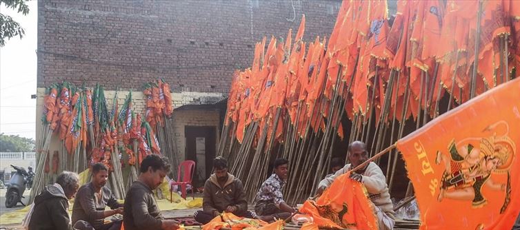 MCD and NDMC appealed to carefully remove Flags and Banners carrying images of Lord Ram and Hanuman..!?