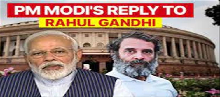 PM Modi crushes Rahul Gandhi in Parliament-Part3...