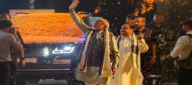जी20 शिखर सम्मेलन की सफलता पर पीएम मोदी का बीजेपी दफ्तर में जोरदार स्वागत