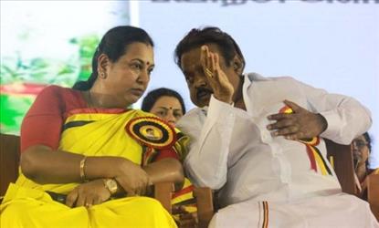 Premalatha reveals why Vijayakanth is unable to speak clearly