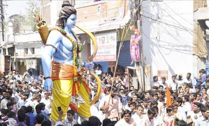  Saffron brigade thunder in Owaisi's strongholds?