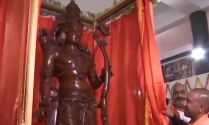 ஏழடி உயர ராமர் சிலையை திறந்து வைத்தார் உத்திரபிரதேச முதல்வர் யோகி ஆதித்யநாத்