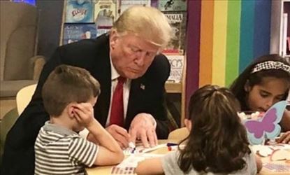Trump gets humiliated as he colored USA flag with wrong colors! 