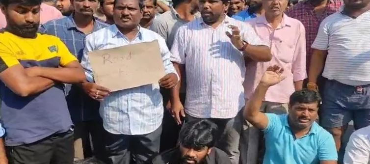 Telangana Hyderabad Gandi maisamma locals demand widened road