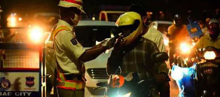 Telangana - Hyderabad Traffic Police to conduct checks for drunk driving between 12 am and 3 am