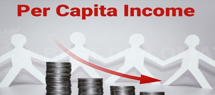 What is the number of Delhi in terms of per capita income?
