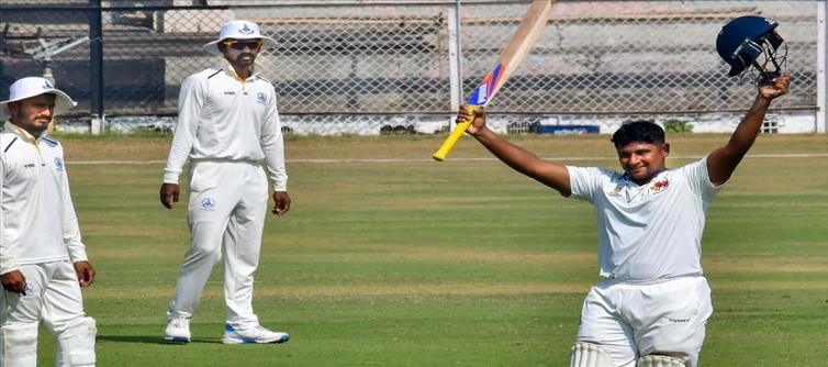 Sarfaraz Khan's tremendous celebration after century!!!