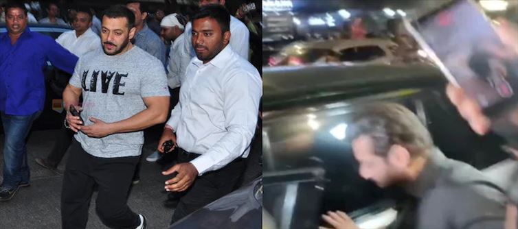 Salman Khan mobbed during Date Night - Video