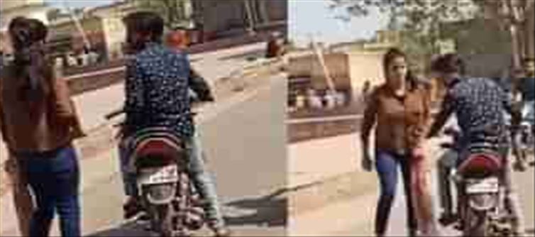 స్కూటీకి బైక్ తగిలిందని.. యువతీ రచ్చ.. ఏం చేసిందో చూడండి?