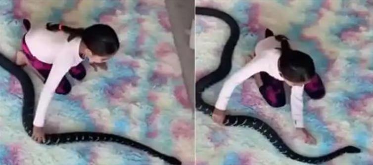 Viral : భయంకరమైన పాముతో.. ఆటలాడుతున్న చిన్నారి?