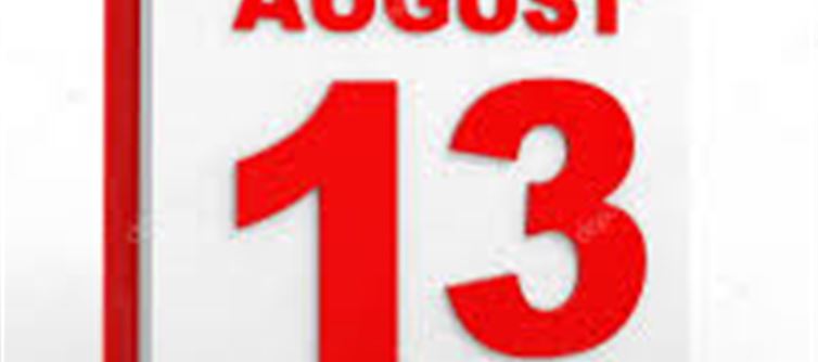 What Countrywide Day Is On August Thirteen?